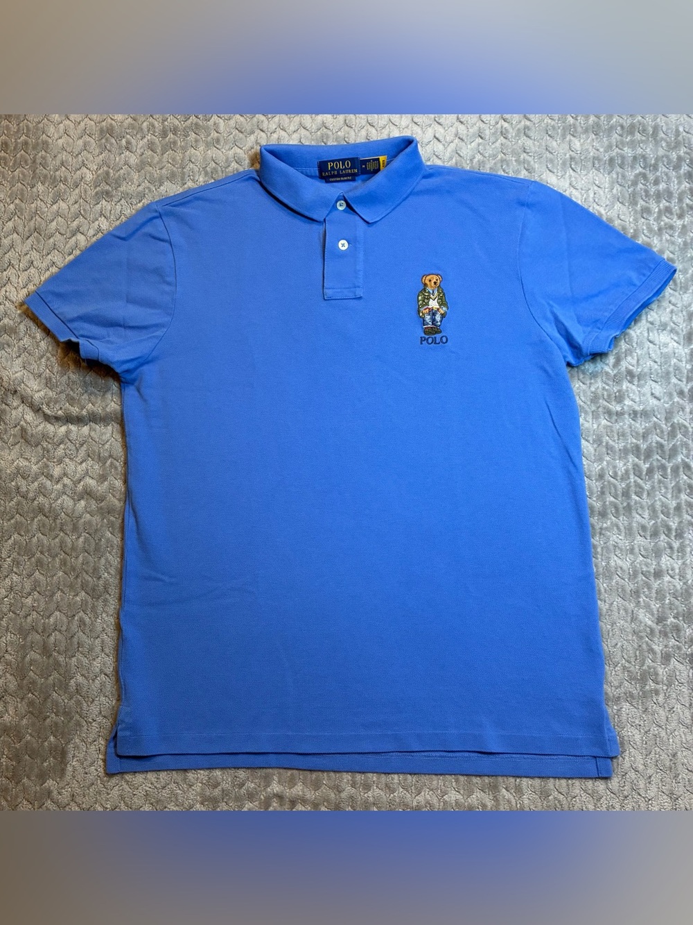 Polo by Ralph Lauren Men's Bright Blue Bear Polo